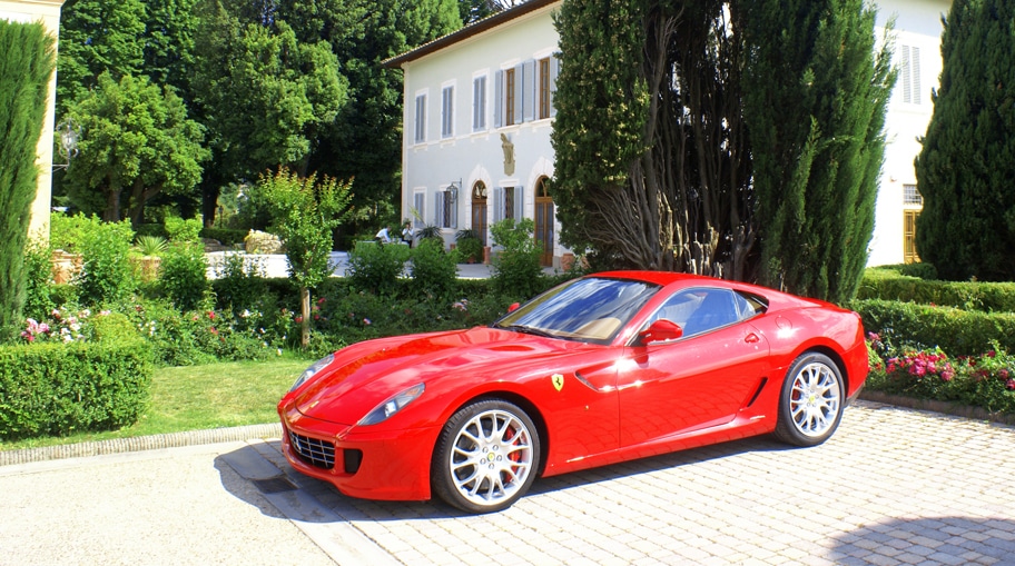 Ferrari Driving in Tuscany, Italy
